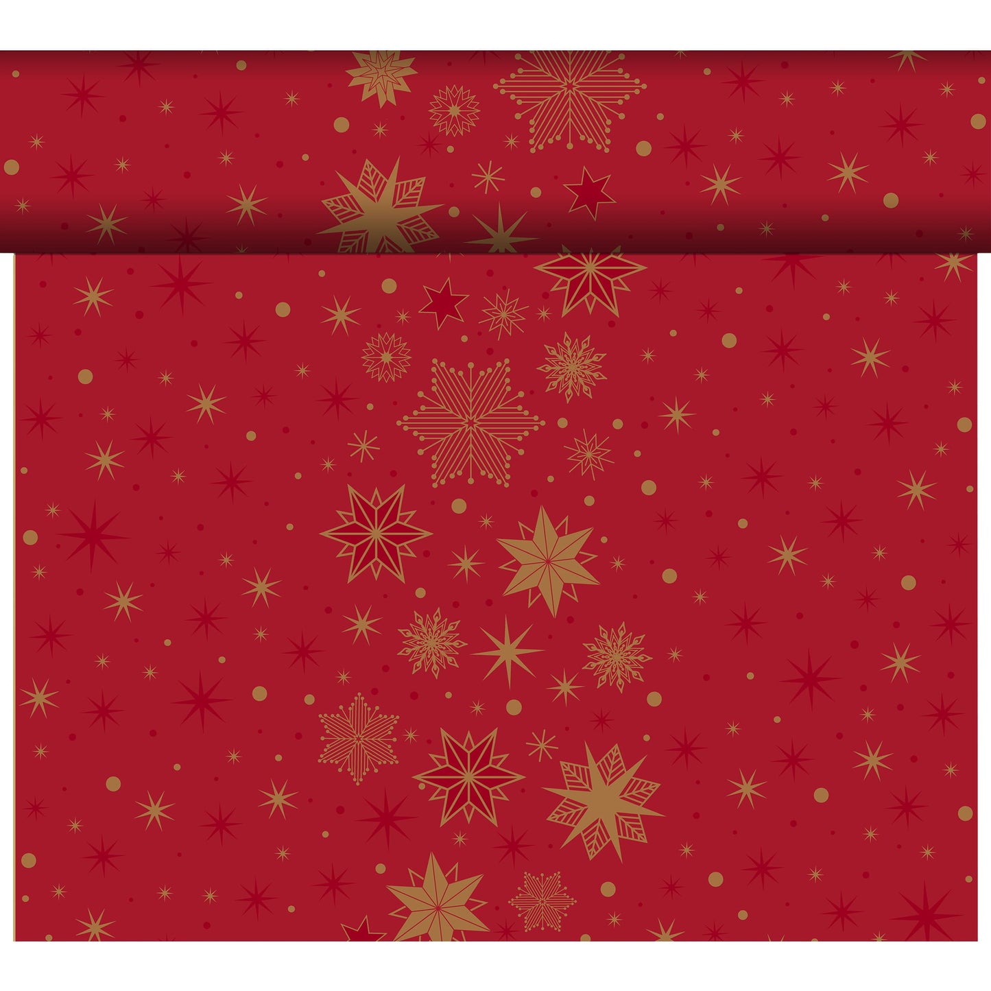 Dunicel Bio Tischläufer 24mx40cm Stargazing Red - 80 Abschnitte