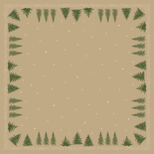 Einweg Dunicel Bio Tischdecken 84x84cm Humble Trees - 100 Stück