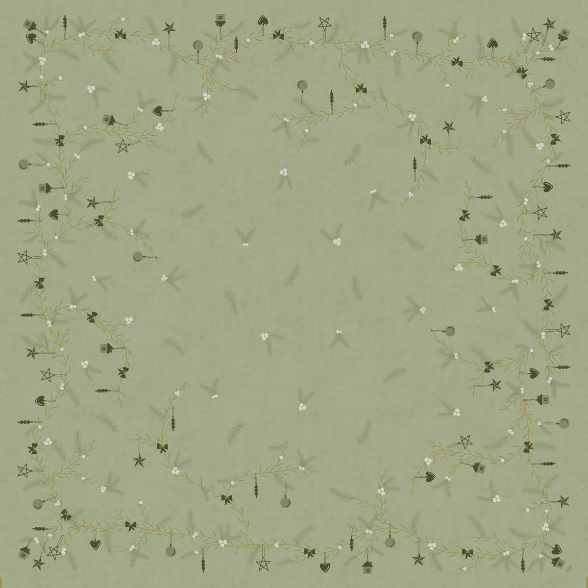 Einweg Dunicel Bio Tischdecken 84x84cm Noel Pistachio - 20 Stück