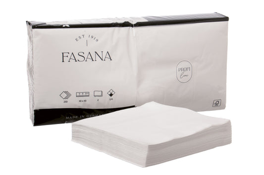 Serviette 40x40cm 2-lagig 1/4 Falz Weiss - 2000 Stück