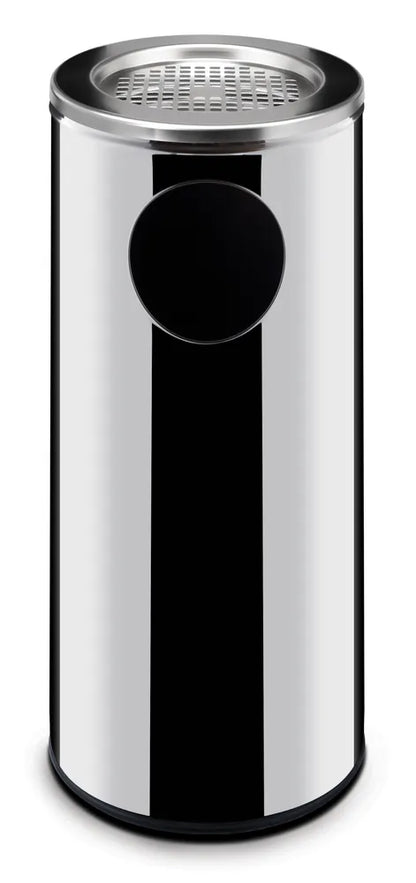 Mülleimer Standmodell mit Aschenbecher, HENDI, 33L, ⌀240x(H)660mm
