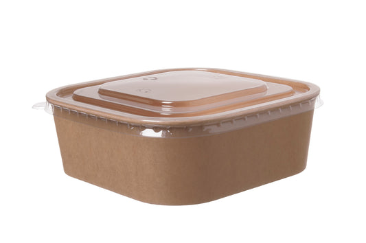 Salatschale quadratisch 1000ml 170x170x55mm inkl. Deckel  - 300 Stück