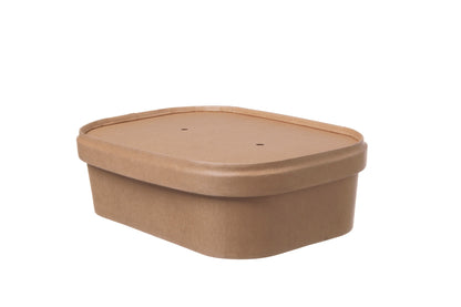 Salatschale rechteckig 500ml 171x118x42mm inkl. Papp-Deckel  - 300 Stück