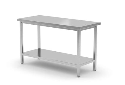 Zentraler Arbeitstisch – verschraubt, HENDI, Profi Line, 1000x700x(H)850mm