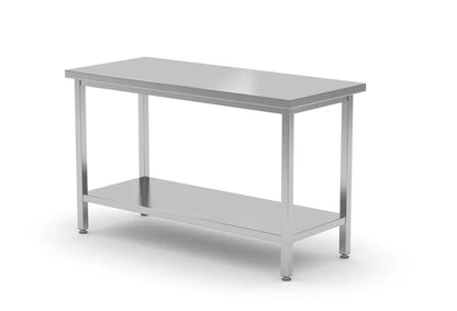 Zentraler Arbeitstisch – verschraubt, HENDI, Profi Line, 1000x700x(H)850mm