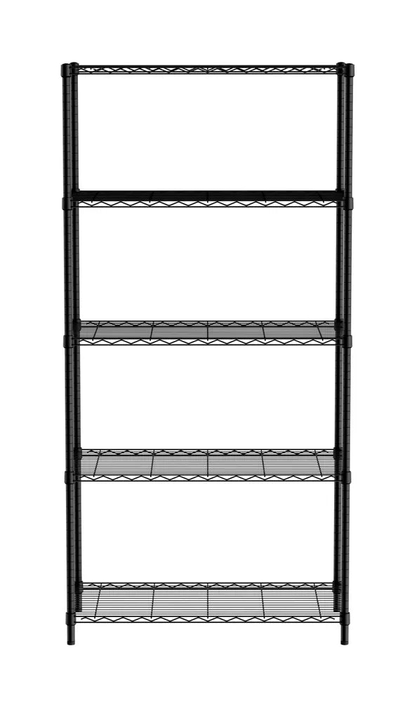 Lagerregal mit 5 Fächern, HENDI, Schwarz, 910x455x(H)1830mm