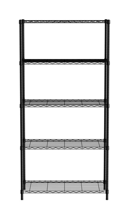 Lagerregal mit 5 Fächern, HENDI, Schwarz, 910x455x(H)1830mm