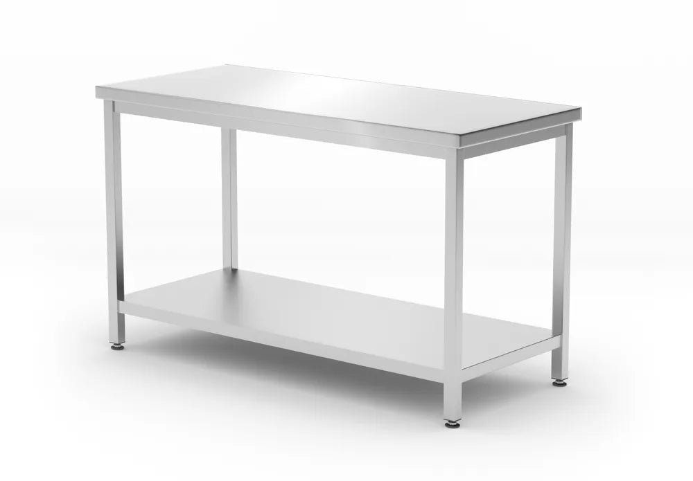 Mitteltisch mit Ablage – verschraubt, Tiefe 600 mm, HENDI, Kitchen Line, 1000x600x(H)850mm