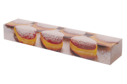 Berliner Box Krapfen Karton 1-teilig 600x110x80mm - 115 Stück