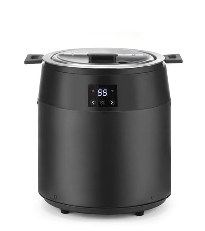Suppenkessel ohne Wasser, 10L, HENDI, 10L, Schwarz, 220-240V/450W, ⌀330x(H)398mm