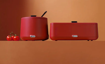Suppenkessel UNIQ, HENDI, designed by Robert Bronwasser, 8L, Rot, 220-240V/500W, ⌀365x(H)325mm