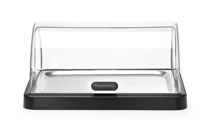 Rolltop Kühldisplay Duo UNIQ, HENDI, designed by Robert Bronwasser, Doppelt, Schwarz, 480x355x(H)480mm, Rechteckig