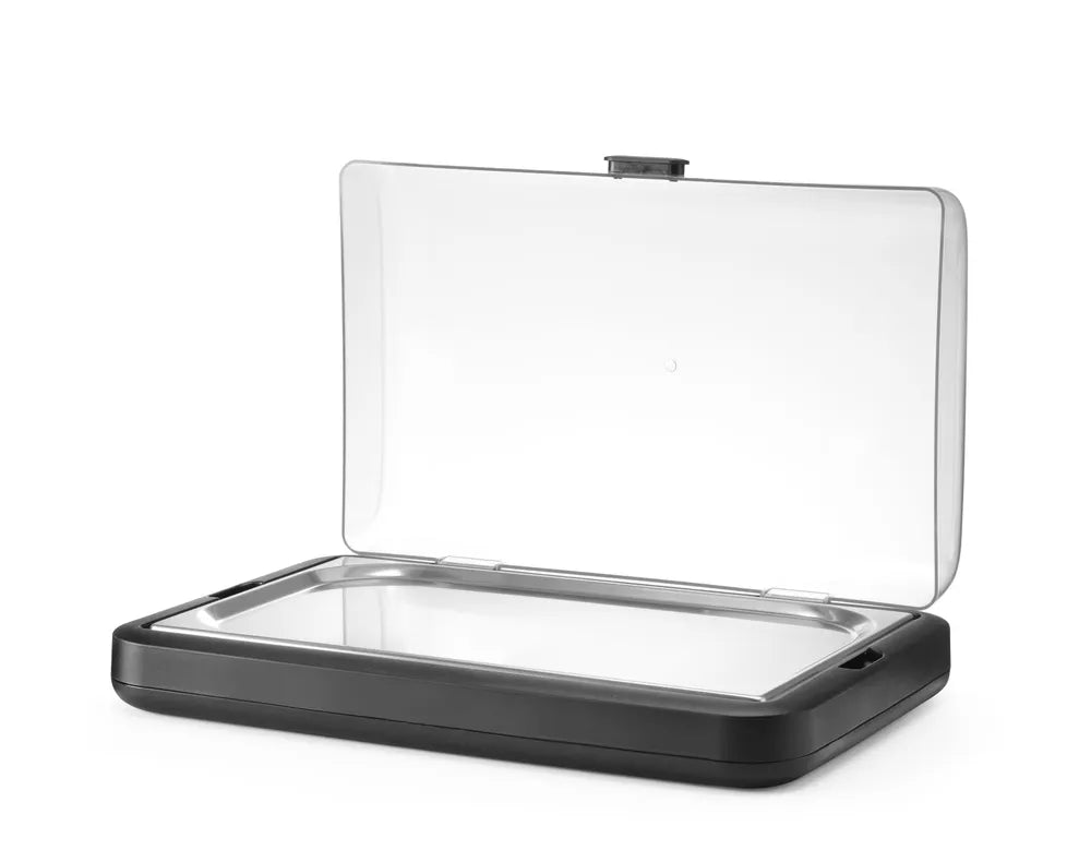 Kühldisplay UNIQ, HENDI, designed by Robert Bronwasser, GN 1/1, Schwarz, 593x389x(H)147mm, Rechteckig