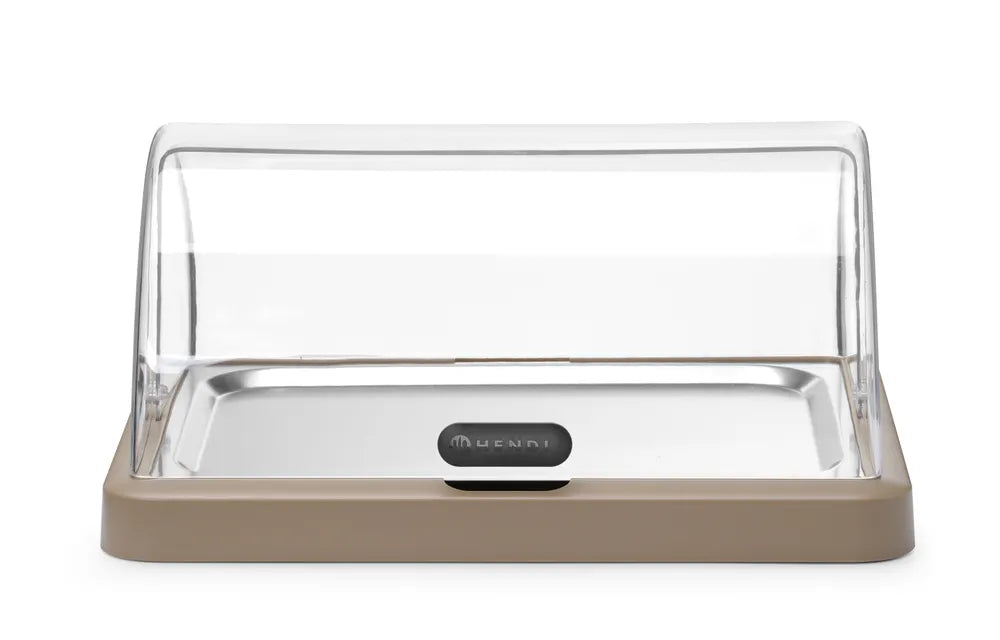 Rolltop Kühldisplay Duo UNIQ, HENDI, designed by Robert Bronwasser, Doppelt, Grün, 480x355x(H)480mm, Rechteckig