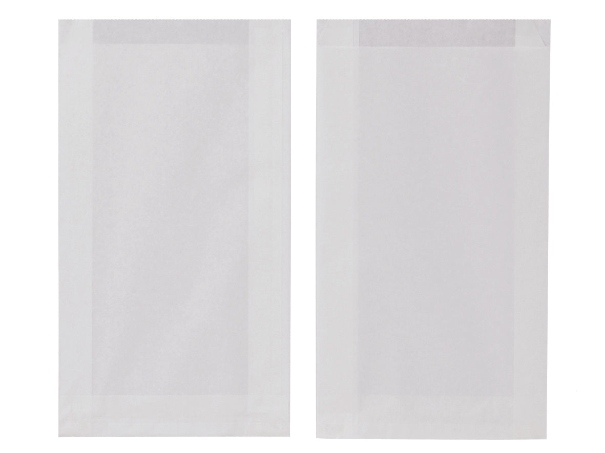 Fleischerbeutel Faltenbeutel weiß 16+6x28cm - 1000 Stück