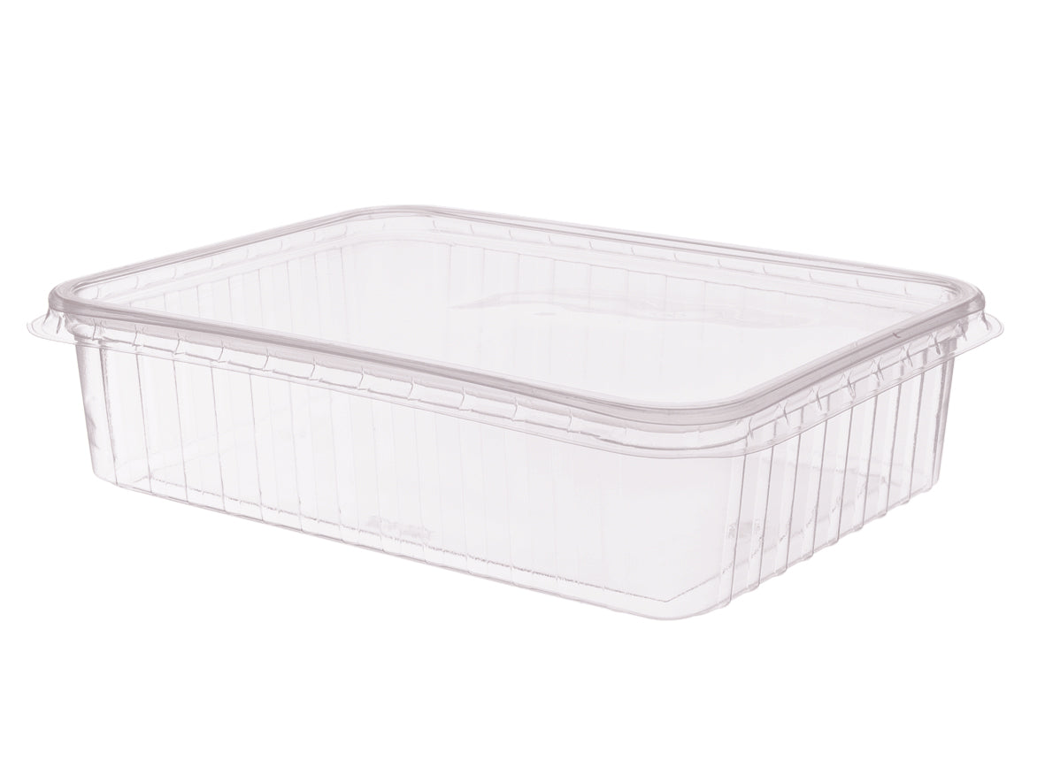 Verpackungsbecher eckig PS 500ml mit Deckel 180x135x45mm - 400 Stück