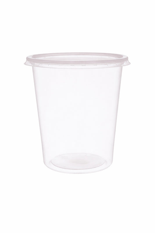 Verpackungsbecher rund PP 500ml mit Deckel H:104xØ101mm - 1000 Stück