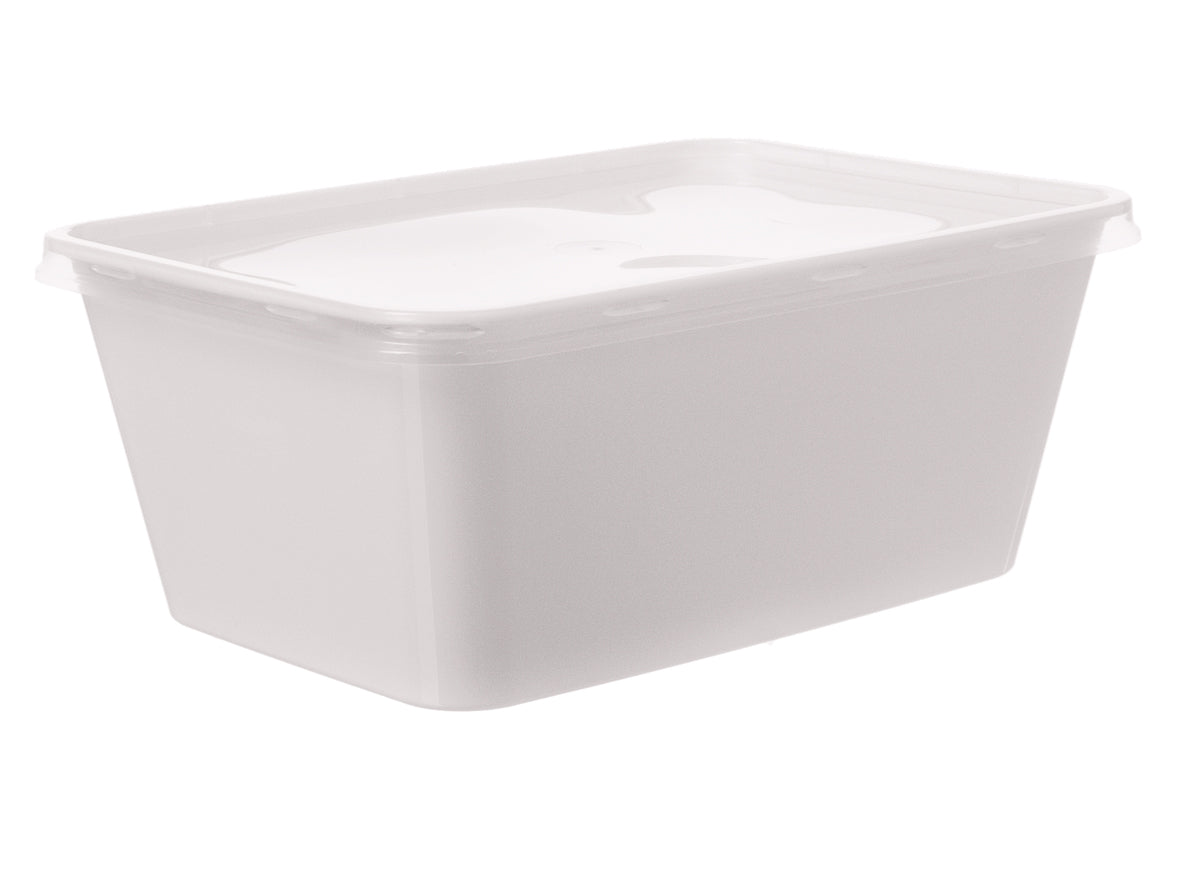 Menüschalen PP ungeteilt 950ml mit Deckel 175x119x72mm - 500 Stück