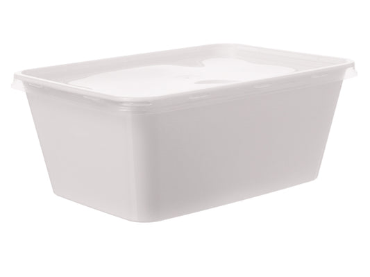 Menüschalen PP ungeteilt 950ml mit Deckel 175x119x72mm - 500 Stück