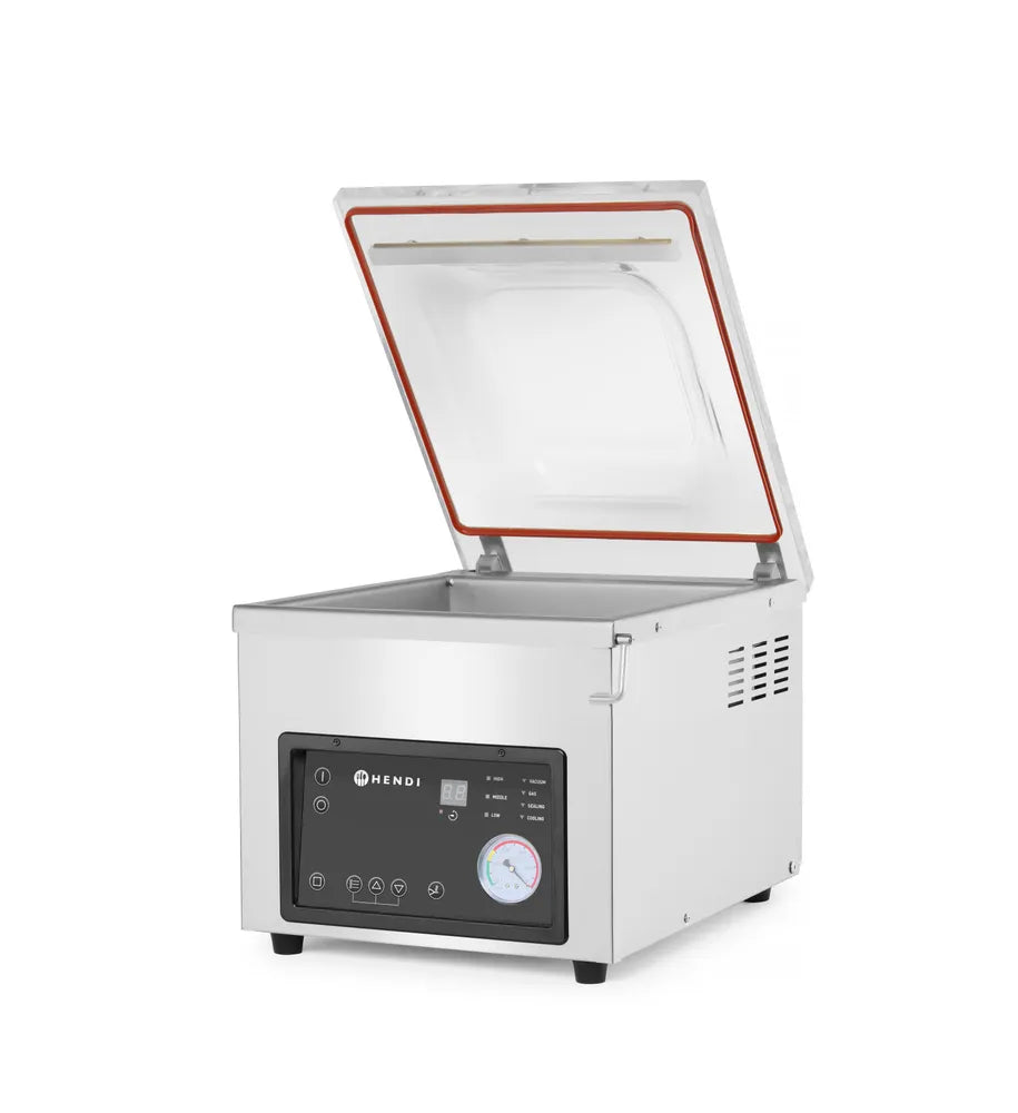 Vakuumkammer-Verpackungsmaschine, HENDI, Profi Line, Dichtungsband: 260 mm, 230V/370W, 330x480x(H)360mm