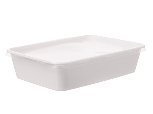 Menüschalen PP ungeteilt 500ml mit Deckel 175x119x40mm - 500 Stück