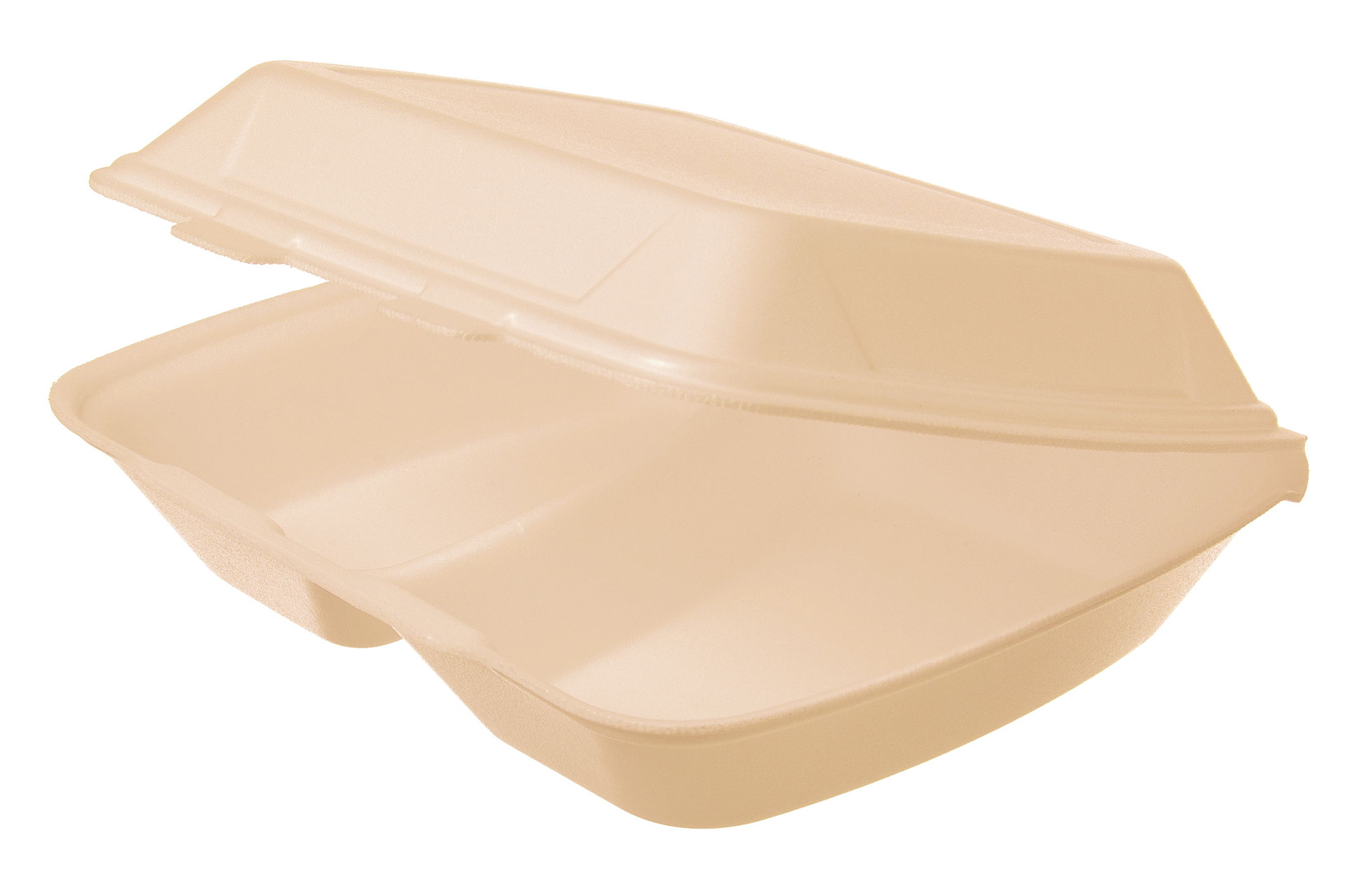 MENÜBOX XPS KUNSTSTOFF Menübox XPS IP4 1630 2-geteilt beige 245x210x72mm - 200 Stück
