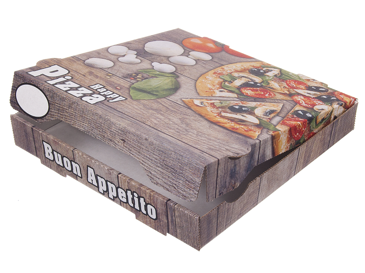 PIZZAKARTON HAPPY PIZZA Pizzakarton 26x26x4 Happy Pizza NYC - 100 Stück
