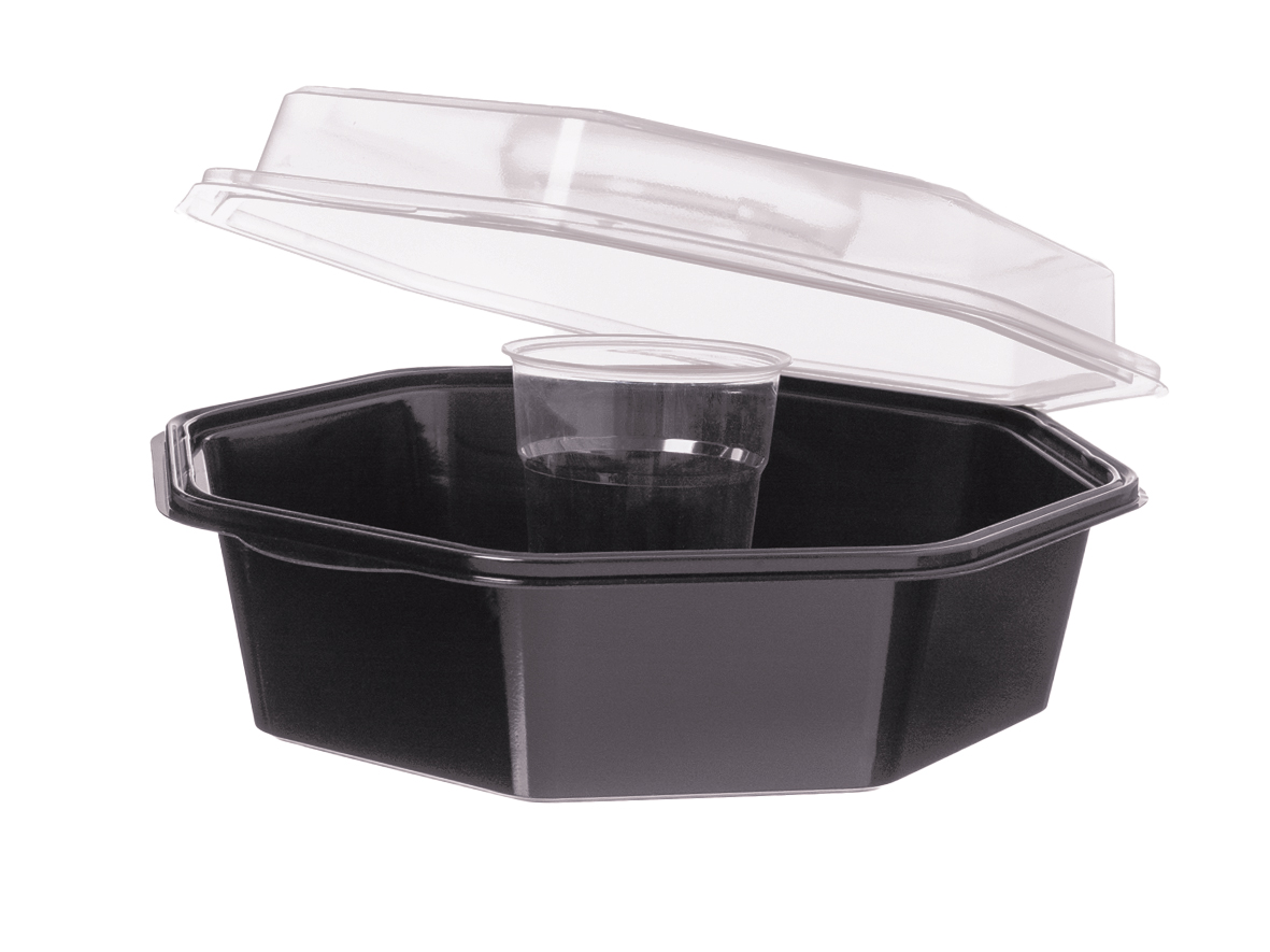 Dressing Klapppboxen 8-eckig 450/65ml 160x60mm - 360 Stück