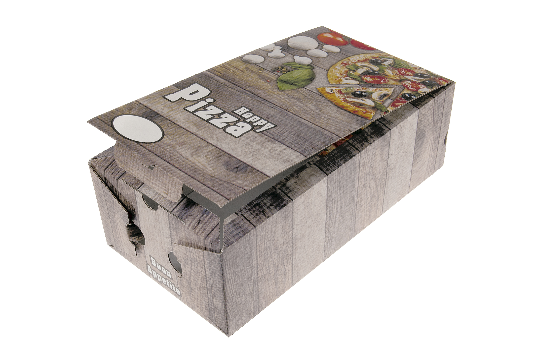 PIZZAKARTON HAPPY PIZZA Pizzakarton 27x17x7 Happy Pizza Calzone - 200 Stück