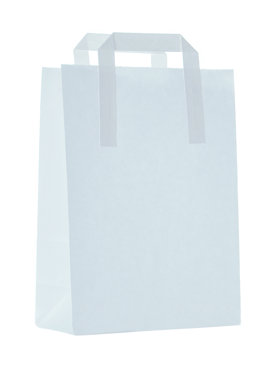 Shopbild Papiertasche Tragetasche weiß 22x30cm - 300 Stück