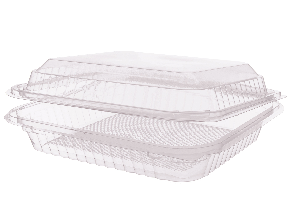 EINWEG SALATSCHALE PET Salat Klappboxen eckig 148 1600ml 220x190x65mm - 200 Stück