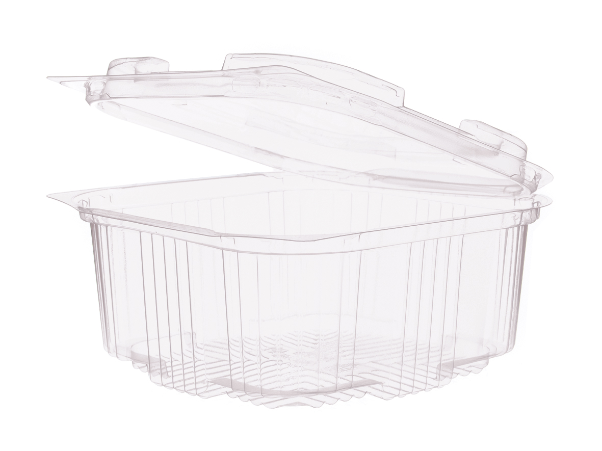 EINWEG SALATSCHALE PET Salat Klappboxen eckig V495 500ml 115x110x50mm - 600 Stück