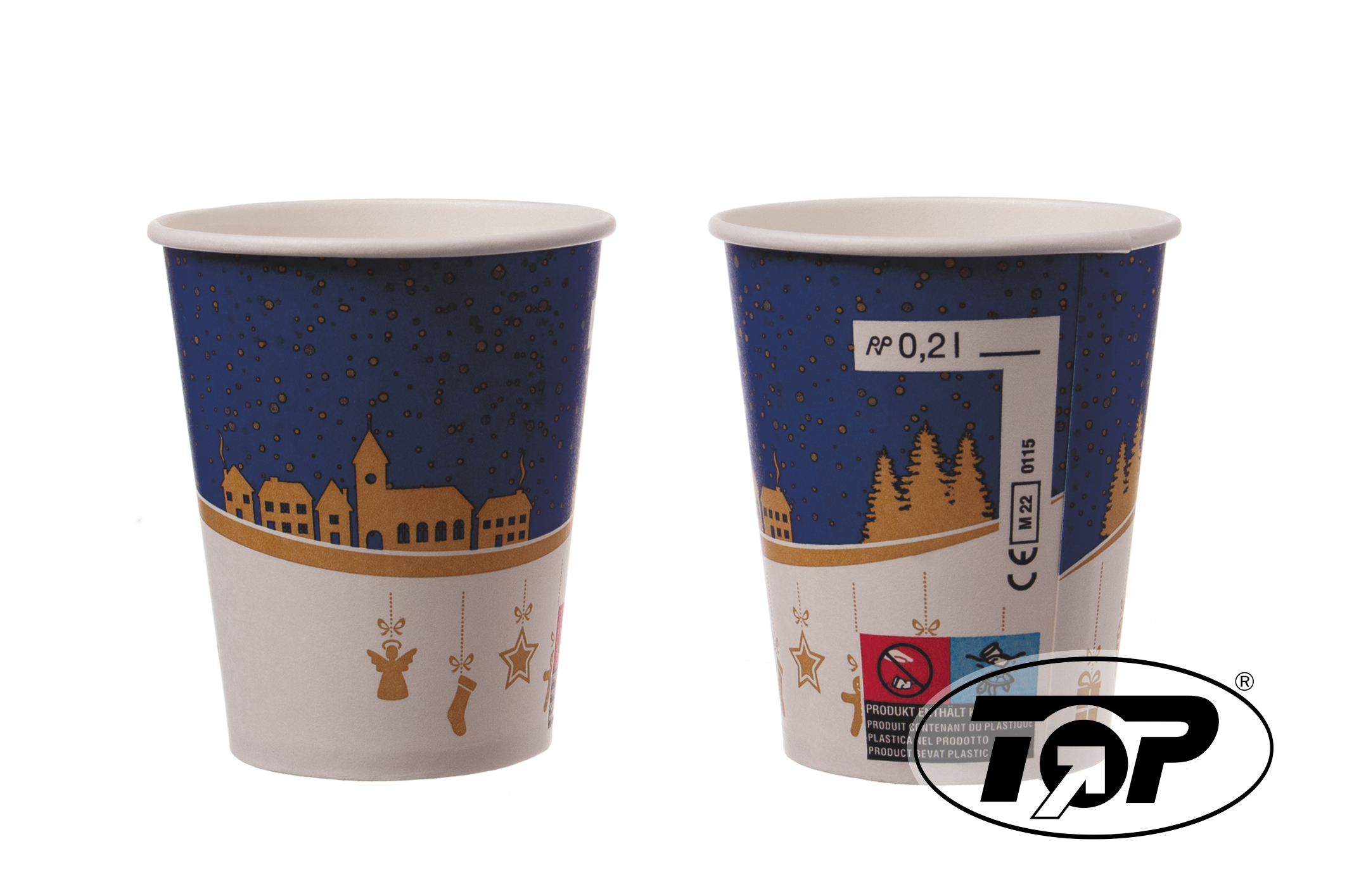 Shopbild Bio Trinkbecher Glühweinbecher 0,20l Pappe - 1500 Stück