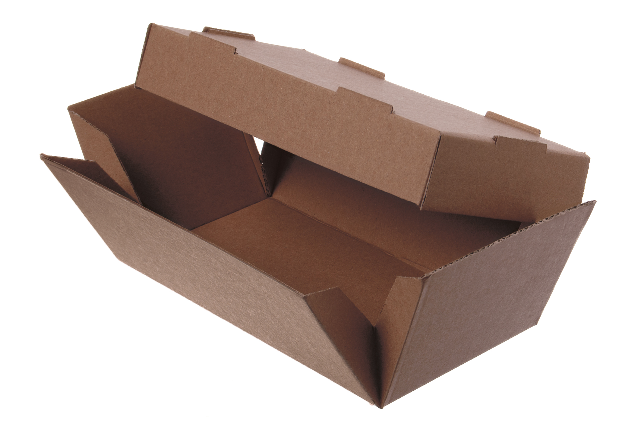 FALTBARE DOPPELBOX POMMES BURGERBOX HAMBURGER BOX ECO NACHHALTIG Faltbare Doppel Burgerbox Pappe 24x12x10cm - 100 Stück