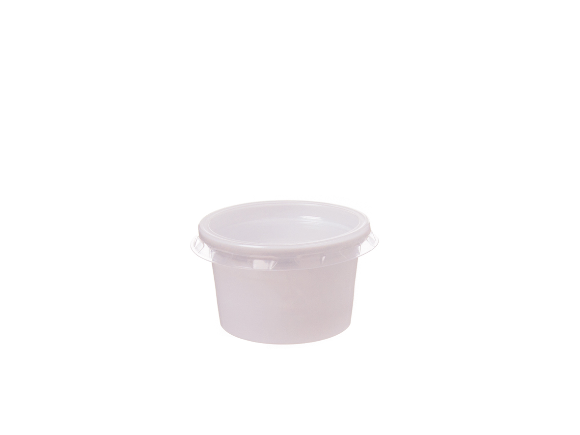 Dressingbecher rund PP 30ml mit Deckel 46x28mm - 500 Stück