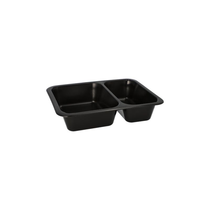 MEHRWEG MENÜBOX LUNCHBOX ECO NACHHALTIG Mehrweg Menüschale 2-geteilt 227 x 178 x 45mm - 400 Stück