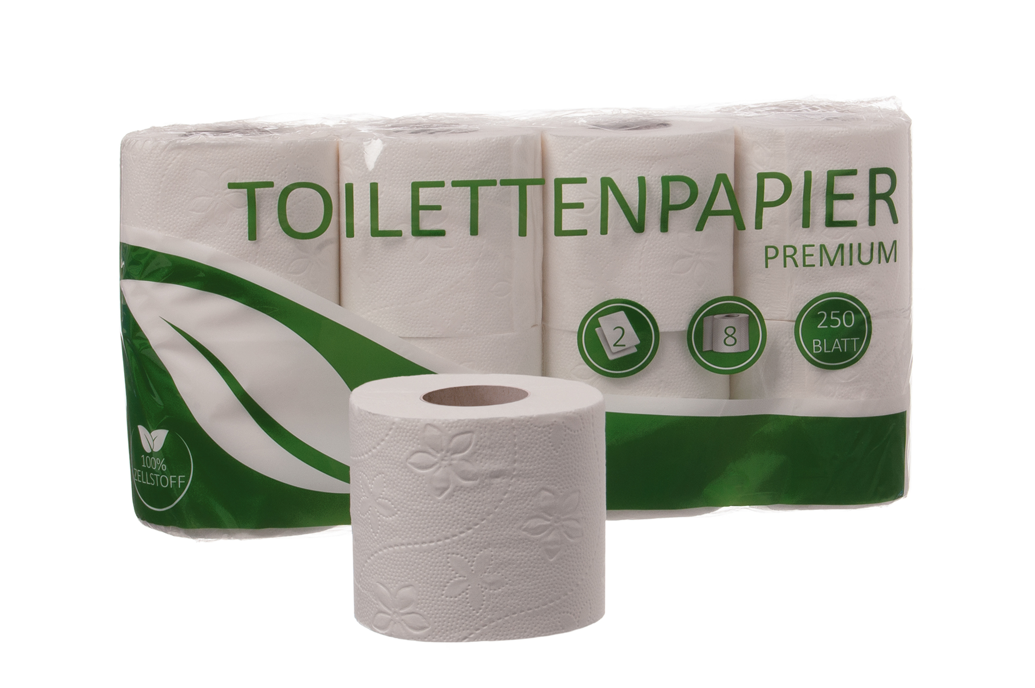 BIO EU ECOLABEL TOILETTENPAPIER 2 LAGIG ECO NACHHALTIG EU Ecolabel Toilettenpapier 250 Blatt - 2-lagig - 64 Rollen