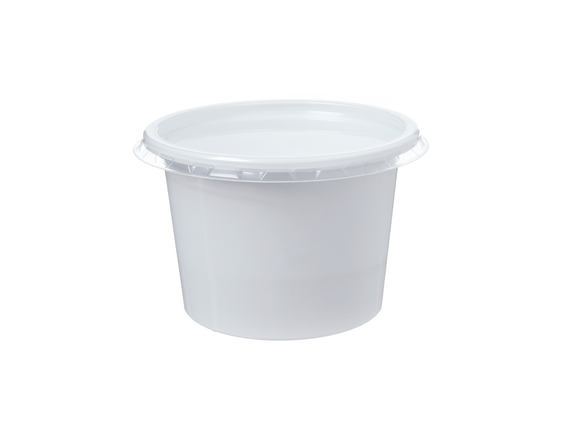 DRESSINGBECHER DIPBECHER PS Dressingbecher weiß PS 50ml mit Deckel 70,3x24,5mm - 500 Stück