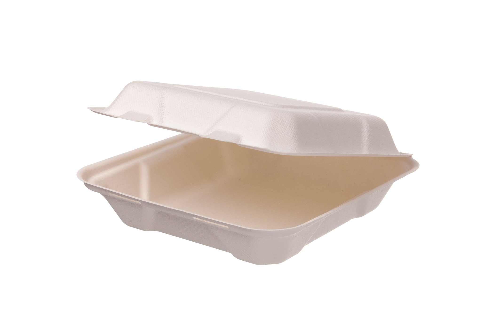 MENÜBOX HOLZFASER FIBER ECO NACHHALTIG Menübox ungeteilt Holzfaser 205x205x65 mm - 250 Stück