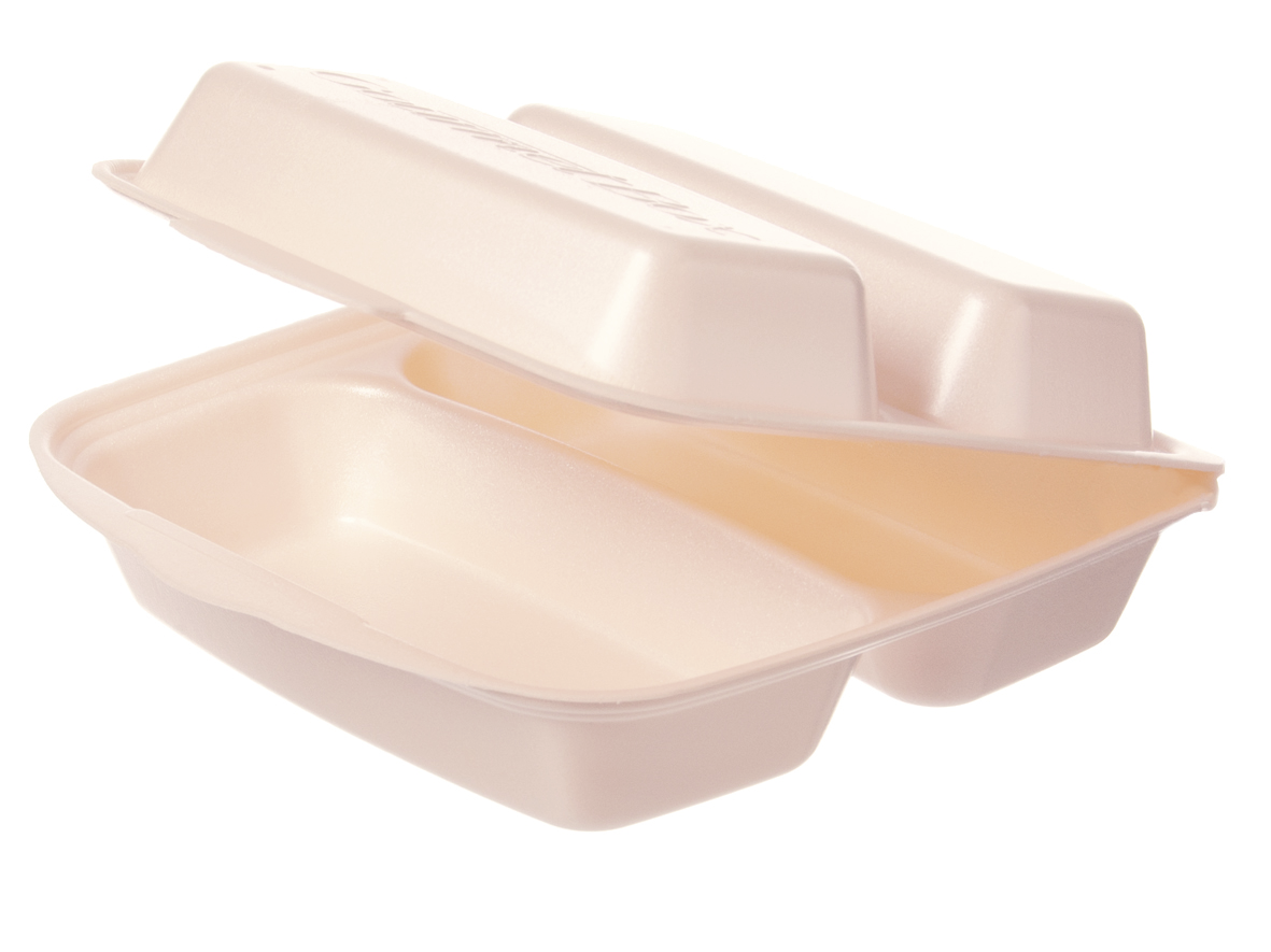 Gourmetbox XPS 1852 2-geteilt beige 230x225x75mm - 200 Stück