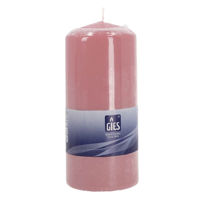 STUMPENKERZE ALTROSA Stumpenkerze 130x58mm altrosa - 36 Stück