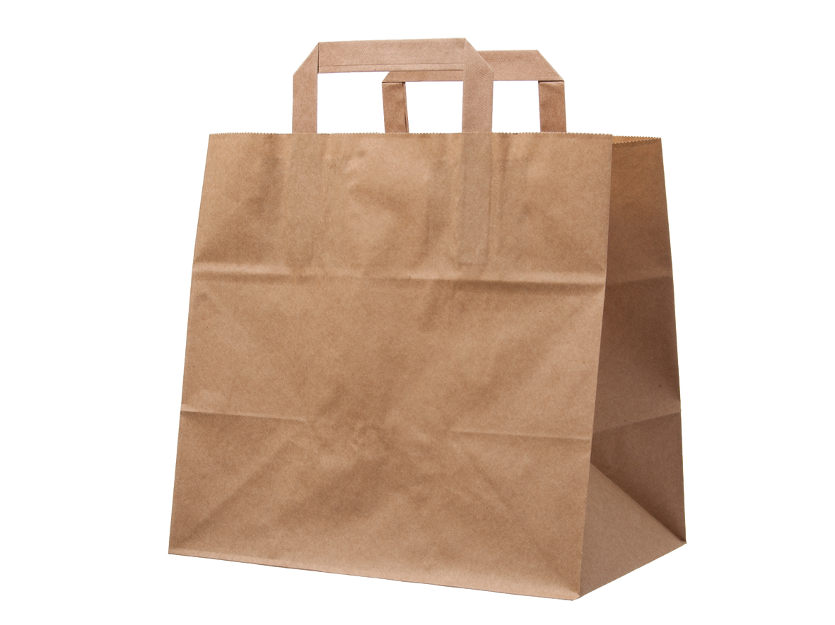 Shopbild Papiertasche Tragetasche braun 26x36cm - 250 Stück