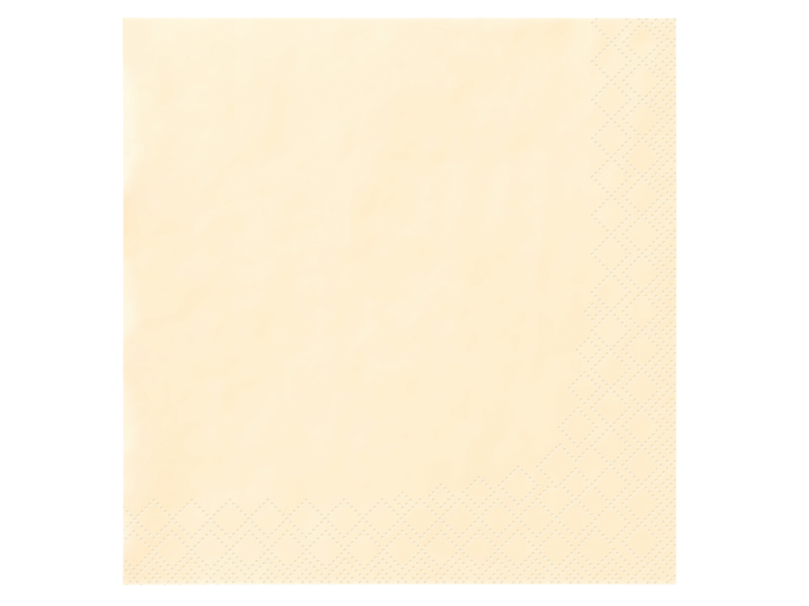 EINWEG ZELLSTOFF SERVIETTEN CREME ECO NACHHALTIG Serviette 24x24cm 3-lagig 1/4 Falz Creme - 1000 Stück