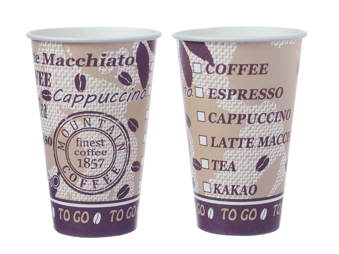 KAFFEEBECHER COFFEE GO GO BECHER Kaffeebecher Pappe To Go Neutral 0,30l Ø 80mm - 1500 Stück