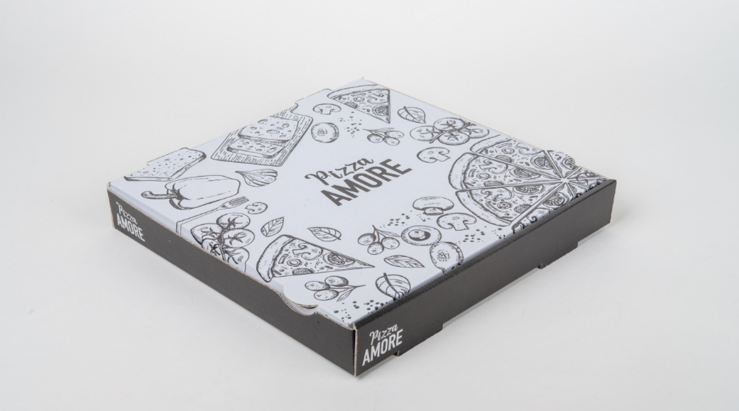 PIZZAKARTON AMORE Pizzakarton 26x26x4 Amore NYC - 85 Stück