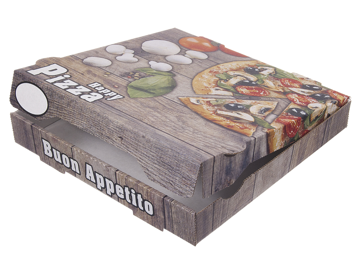 PIZZAKARTON HAPPY PIZZA Pizzakarton 18x18x4 Happy Pizza NYC - 100 Stück