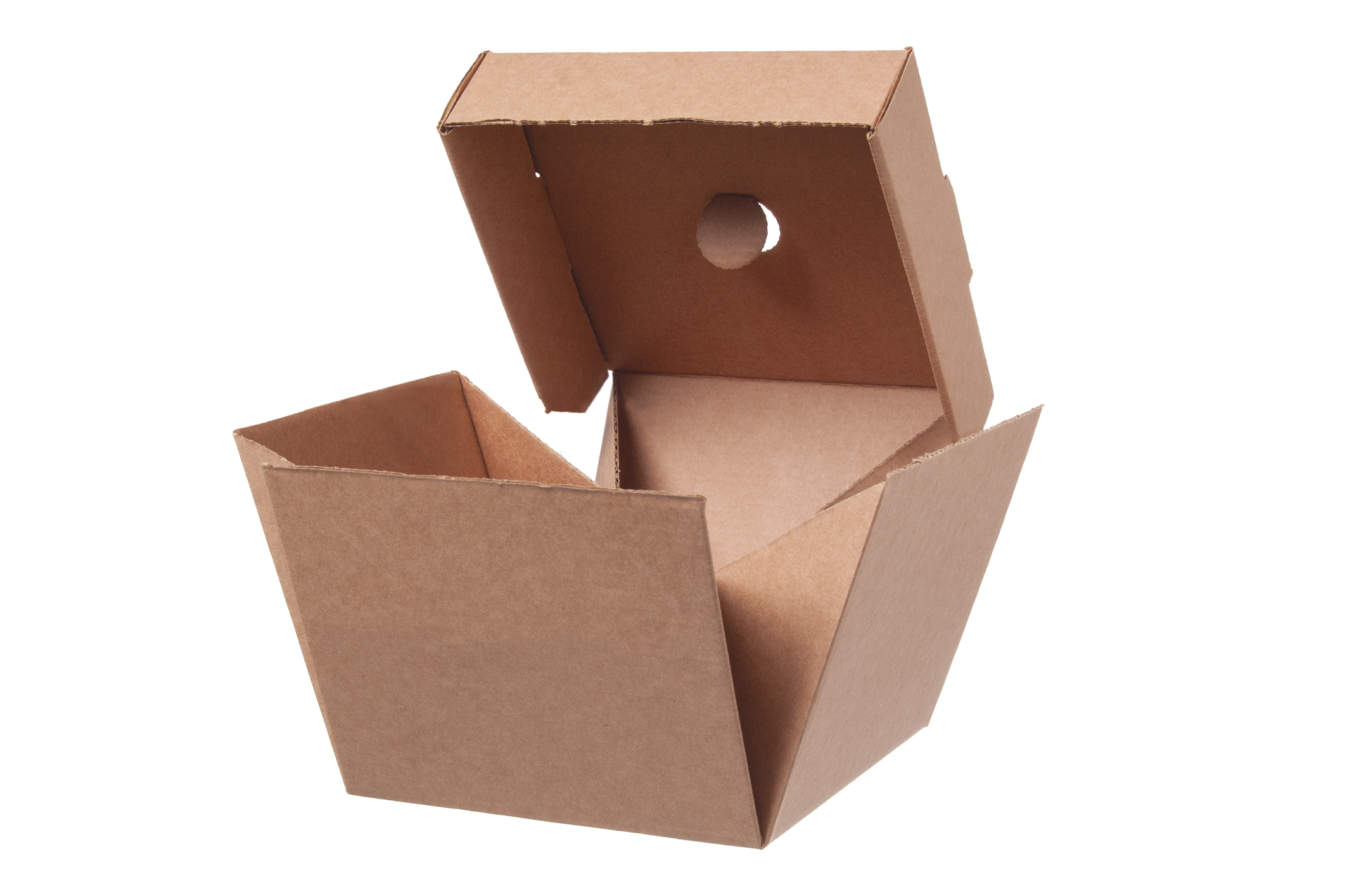 Shopbild Faltbare Burgerbox Hamburgerbox Pommesbox 12x12x10cm - 100 Stück