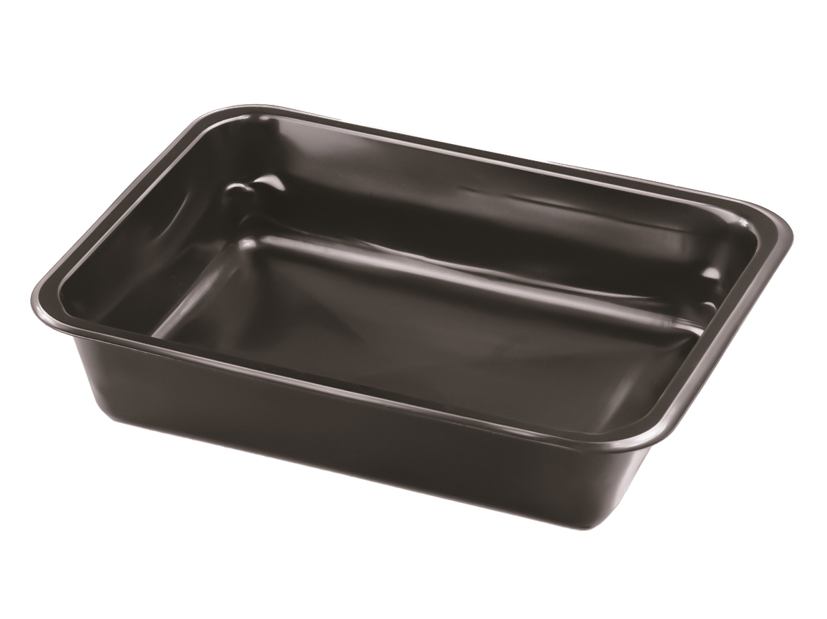 PP SIEGELSCHALE SCHWARZ Siegelschale 900 ungeteilt schwarz 227x178x30mm - 500 Stück